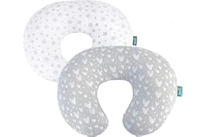 Biloban Nursing Pillow Cover Boys and Girls, Stretchy 100% Jersey Cotton Soft Breastfeeding Pillow Slipcover and Infant Nursi