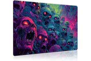 CHUNBAI MTG Playmat 24x14 Inch Desk Mats | Optional Game Zone Layout | Non-Slip Rubber Base | Stitched Edges | Includes Free Storage Bag | for TCG, Board Games, and Desk Mats(Goreveil,Without Zone)