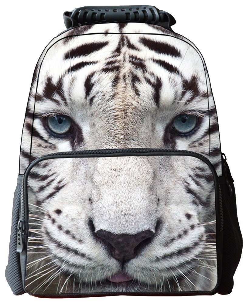 foopp lienzo d animales Print Mochila Mochila Escolar pc color blanco