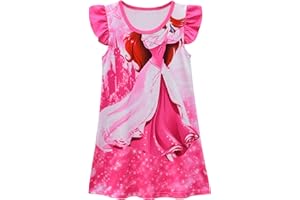 AOVCLKID Little Girls Princess Costume Girls Casual Cartoon Printed Dress