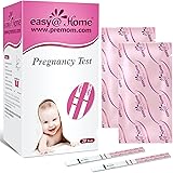 Easy@Home Pregnancy Test Strips Kit, Powered by Premom Ovulation Predictor iOS and Android APP, 20 HCG Tests