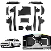SKTU Door Slot Mat for 2025 2026 Kia K5 Accessories Door Groove Gate Pad 12Pcs Red Fit for 2025+ Kia K5 (LXS/GT-Line/GT/EX) Door Compartment Cup Center Console Liners 2025 2026 K5 Floor Liners (White)