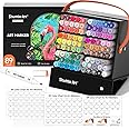 Shuttle Art 89 Colors Alcohol Markers, 88 Colors Dual Tip Art Marker Set Plus 1 Colorless Blender with Marker Case Perfect for Illustration Students Adult Coloring Sketching