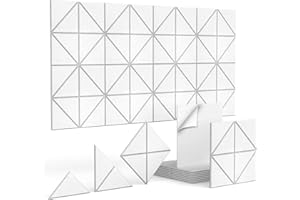 Yojoker 12 Pack Acoustic Panels Sound Absorbing, 12X12X0.4 Inches High Density Soundproof Wall Panels Self Adhesive Sound Panels Noise Reducing for Walls Decoration in Home, Recording Studio, Office