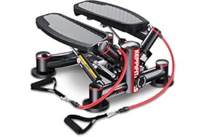 KEPPI FITNESS KeppiFitness Steppers for Exercise at Home, Stair Stepper with Resistance Bands, 400LB Capacity Stepper Machine, Advanced Type Twist Stepper for Cardio Workout Leg Training Hip Extension