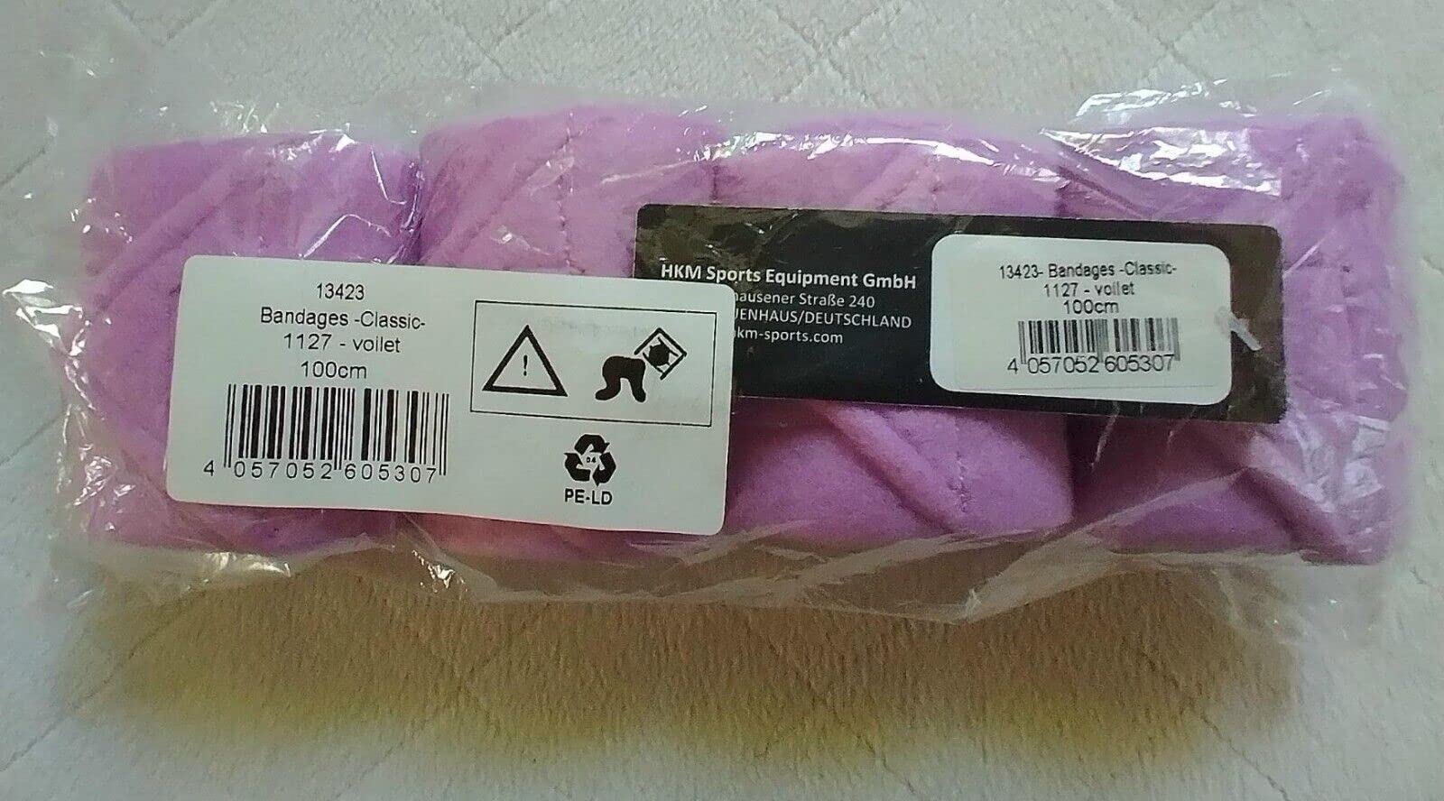 HKM Classic 1 Bandages Set for MS Setty Small Pony Length 1 m Purple
