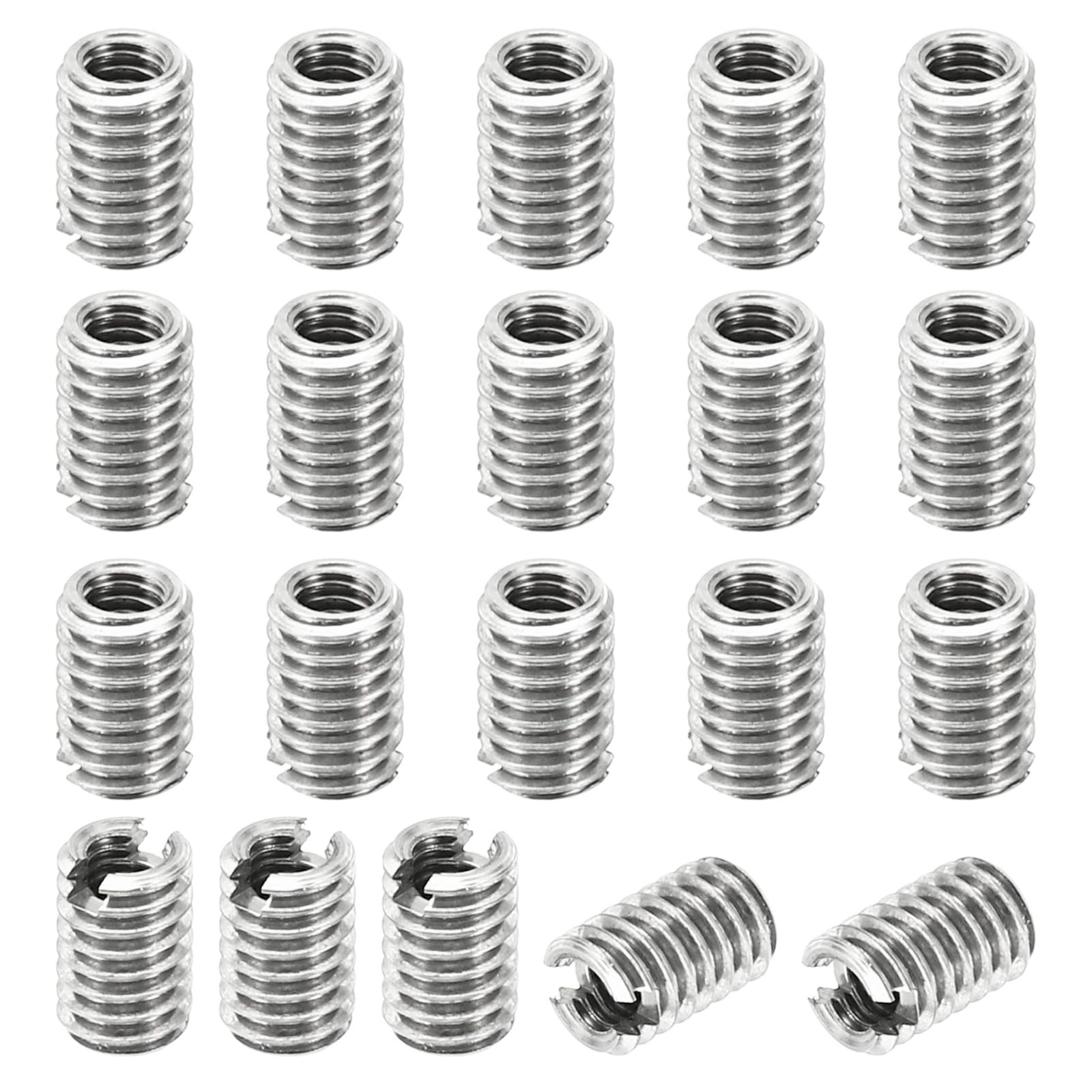 PATIKIL Thread Adapters Sleeve Reducing Nut, 20 Pcs M4x0.7 Male to M2.5x0.45 Female Repairing Insert Nut Screw Reducer Stainless Steel Fastener 6mm