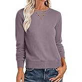 ANRABESS Sweaters for Women Long Sleeve Lightweight Crewneck Soft Basic Knit Loose Fit Pullover Top 2025 Fall Trendy Outfits