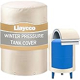 Round Water Pressure Tank Cover, 24"D x 34"H, 3-Layer Insulated Well Pump Cover for Winter Freeze Protection, Water Well Tank Cover for Outdoor & Yard, Well Tank Cover Freeze Proof Insulation