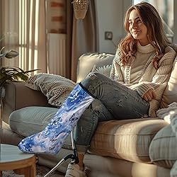 LedBack Blue Marble Print Cast Cover for Foot and