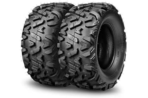 TRIPOWER 25x10-12 ATV UTV Tires 25x10x12 All-Terrain Quad Tires for All Trail Mud Sand Off-Road Tire, 6PR Tubeless, 2 Pack