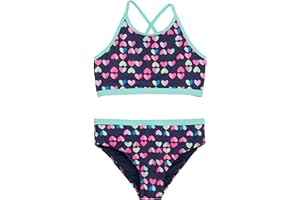 Lands' End Girls' Swimwear UPF 50 Bikini Top and Bottom Swim Set (XS-XL)