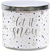 Christmas Candles, Winter Snowflakes Candle, Winter Pine Scented Candle, Large 3 Wicks, 14 oz Christmas Scented Candles