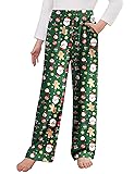 Arshiner Pajama Pants for Girls Long Sleep Plaid