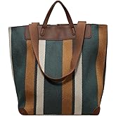 Large Women's Work Tote Bag – Laptop Compartment,Canvas Shoulder Bag for Office & Daily Use,Tote Bag with Spacious Storage