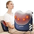 MOUNTRAX Back Massager with Heat, Shiatsu Neck and Back Massager for Pain Relief Deep Tissue, 3D Kneading Portable Massage Pillow for Back, Neck, Shoulders and Full Body, Gifts for Men Women