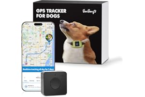 Benbengo GPS Tracker for Dogs, Smart Dog Collar Tracker with Geo Fence, Real Time Tracking, Long Battery Life, 5-Day Free Trial & Low Subscription for Android & iOS APP, Waterproof & Unlimited Range