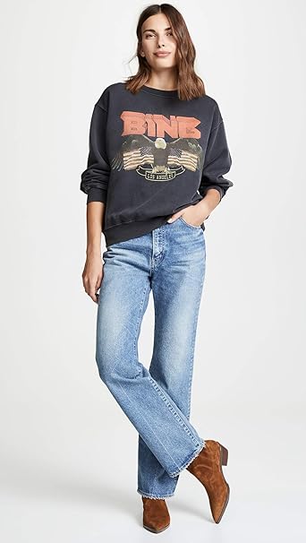 anine bing vintage sweatshirt black