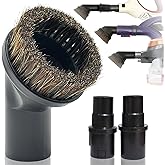 Round Horse Hair Vacuum Brush Attachment for Shark Vacuums | Compatible with Miele C1 Shark NV350 NV360 NV500 NV501 HV300 HV301 HV322 HV371 HV372 (1-3/8'' Vacuum Dusting Brush)