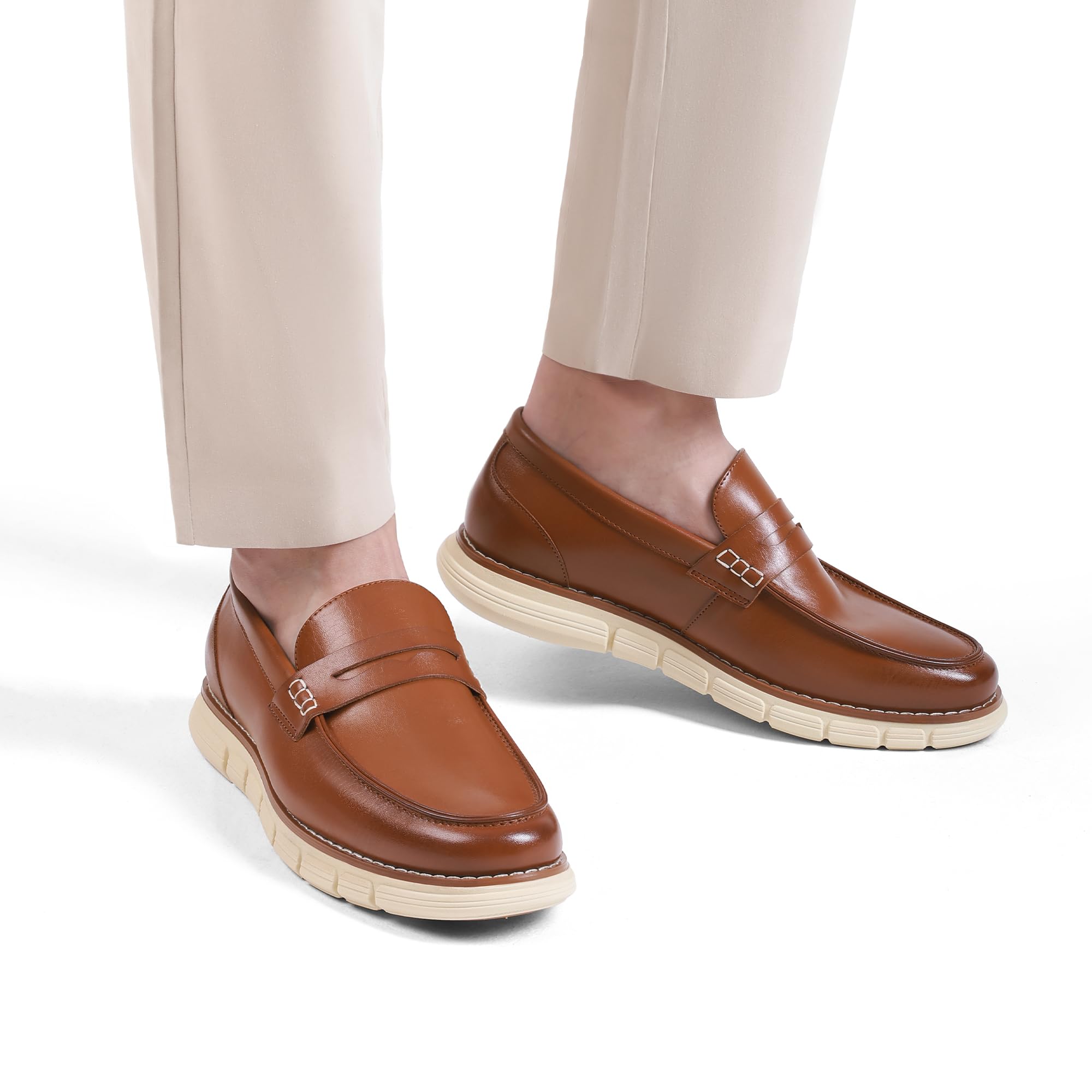 Men's Loafers & Slip-Ons Formal Shoes Business Casual Daily Party Evening Walking Shoes Cowhide Light Brown Dark Brown Black Fall Summer P9231756 Men's Loafers & Slip-Ons Formal Shoes Business Casual Daily Party Evening Walking Shoes Cowhide Light Brown Dark Brown Black Fall Summer P9231756