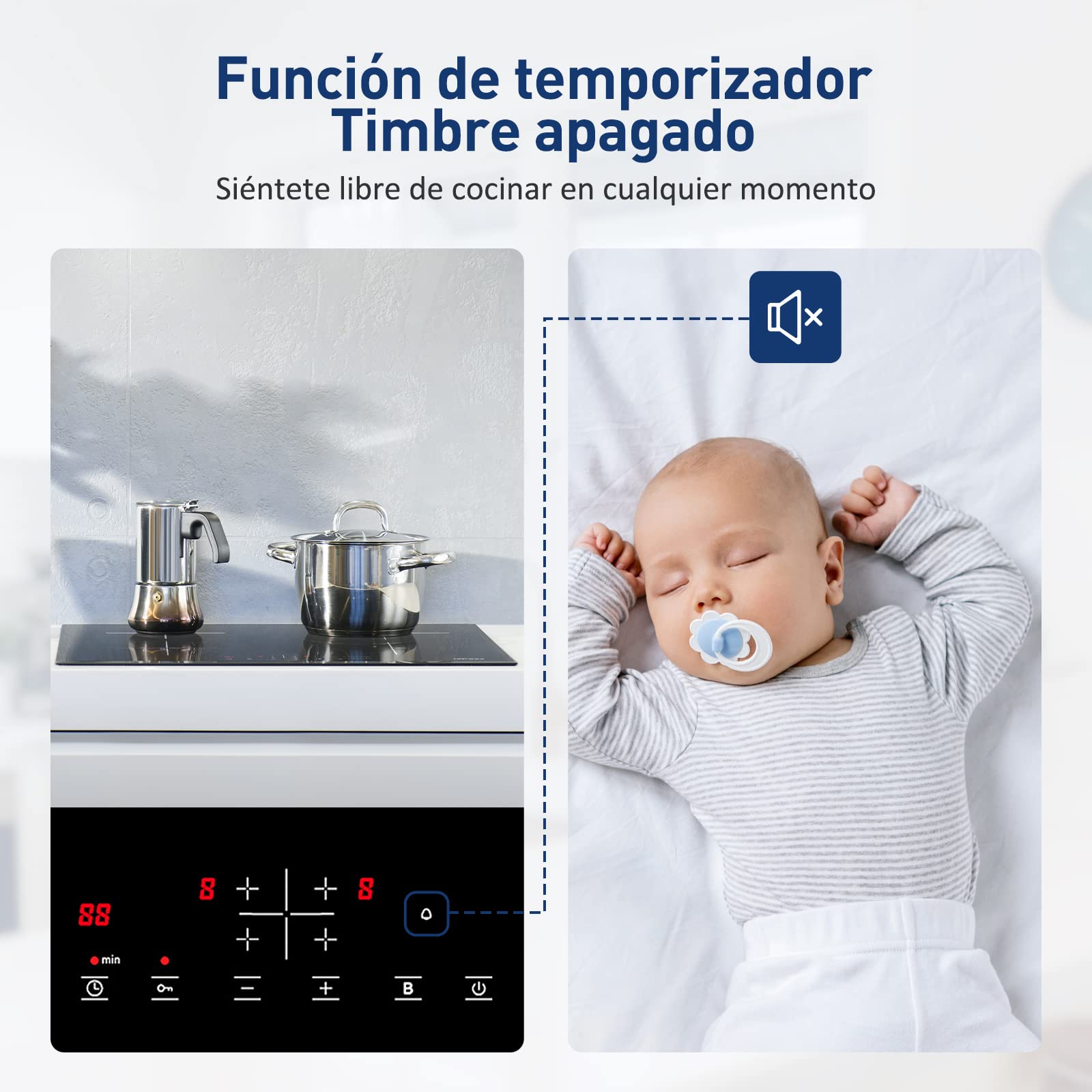 IsEasy Induction Hob timer function and silent mode