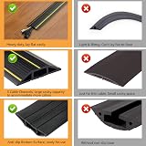 YOUNTHYE 3m Rubber Floor Cable Cover Protector 3 Channel Wire Cover for Office view 6