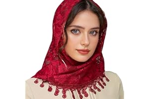 EMASDGEY Religious Veils for Formal Occasion Elegant Mass Head Scarf Wedding for Women Catholic Mantilla Bridal Shawl Wedding