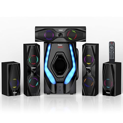 Bobtot Home Theater Systems Surround Sound Speakers 1200 Watts 10 inch  Subwoofer Channel Audio Stereo System with HDMI ARC Optical  Bluetooth