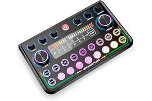 SINWE USB Audio Interface for Smartphone & PC: Plug-and-Play Live Sound Card with DJ Mixer, Voice Changer & Customized sound effects. Ideal for Recording Music, Home Studio, Podcasts & Streaming