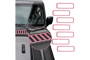 SQQP Hood Vent Cover Cowl Panel Vent Cover Trim Fit for 2018-2025 Jeep Wrangler JL JLU & Gladiator JT Exterior Accessories (Pink)