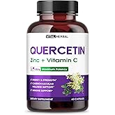Quercetin 700mg with Zinc, Vitamin C & Bromelain – Immune & Antioxidant Support Supplement – 60 Capsules – Vital Herbal