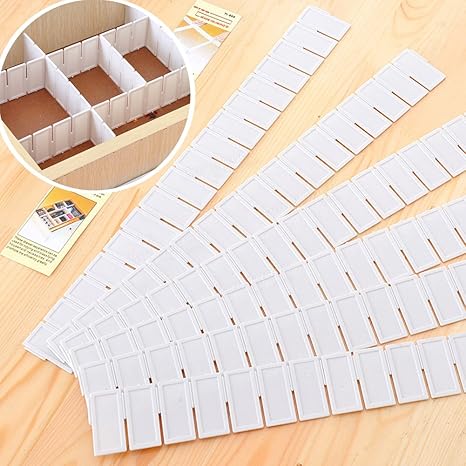 6pcs Drawer Dividers Adjustable Grid Drawer Diy Plastic Storage