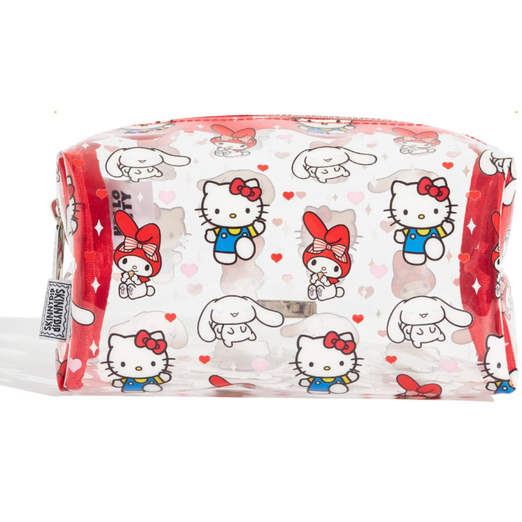 Skinnydip Makeup Bag/Pencil Case - Skinnydip Gift, Clear Travel Makeup Bag, Easy Glide Zipper (Hello Kitty Makeup Git Bag) — image 1