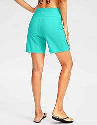 G Gradual Women's 7" Long Swim Board Shorts High