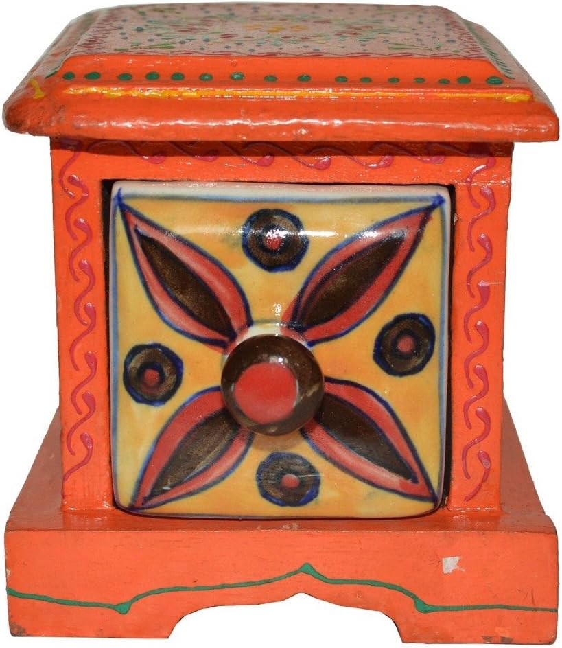 Amazon Com Suryafashion Single Wooden Mosaic Work Ceramic Drawer