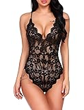 Avidlove Women Teddy Lingerie One Piece Babydoll Mini Bodysuit