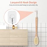 Alyvisun Wooden Back Scrubber with Long Handle Dual-Sided Bristles 41cm view 5