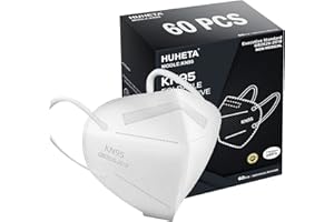 HUHETA KN95 Mask, 5 Ply Protective Dispoasable Masks Filter Efficiency≥95%