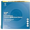 HumminGuru 3-Ply Premium Inner Record Sleeves 12 Inch. Rice Paper Lined Master Sleeve. Anti-Static Vinyl Record Sleeve, Acid-