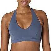 Amazon Essentials Women's Active FormFlex Buttery Soft Light Support Halter V-Neck Sports Bra