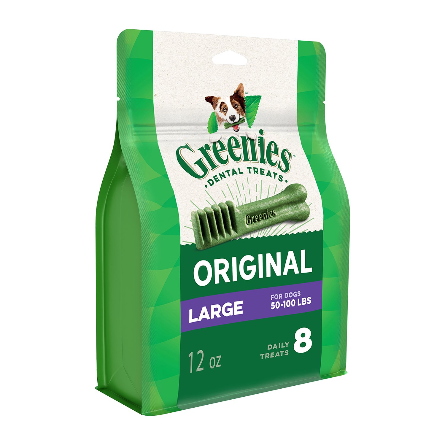 GREENIES Dental Dog Treats, Large, Original Flavor, 8 Treats, 12 oz. eBay