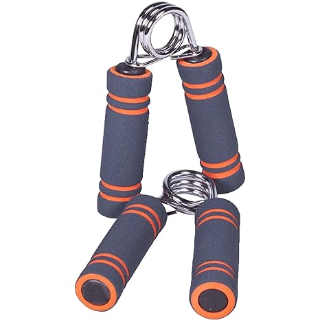 GORILLA SPORTS Handtrainer 2er-Set – Fingerhantel mit Schaumstoff-Griffen Schwarz/Orange