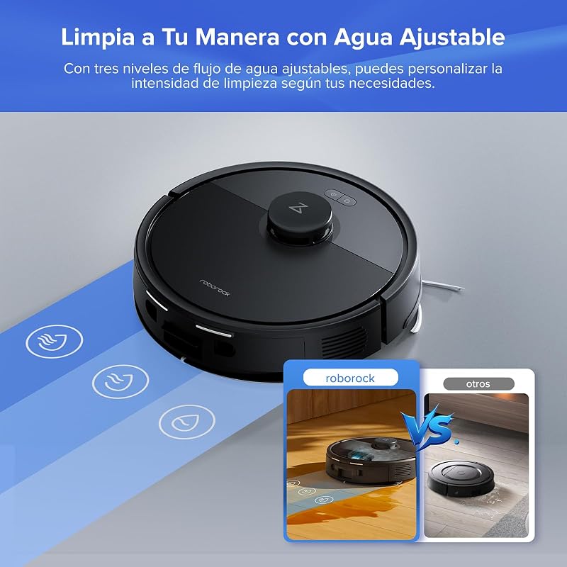 Q7L5+ Robot Aspirador y Fregador Succión Extrema de 8000 Pa, Negro