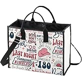 WZMPA Country Music Tote Bag One Last Night Album Gift Singer Lyric Reusable Grocery Bag Singer Merchandise