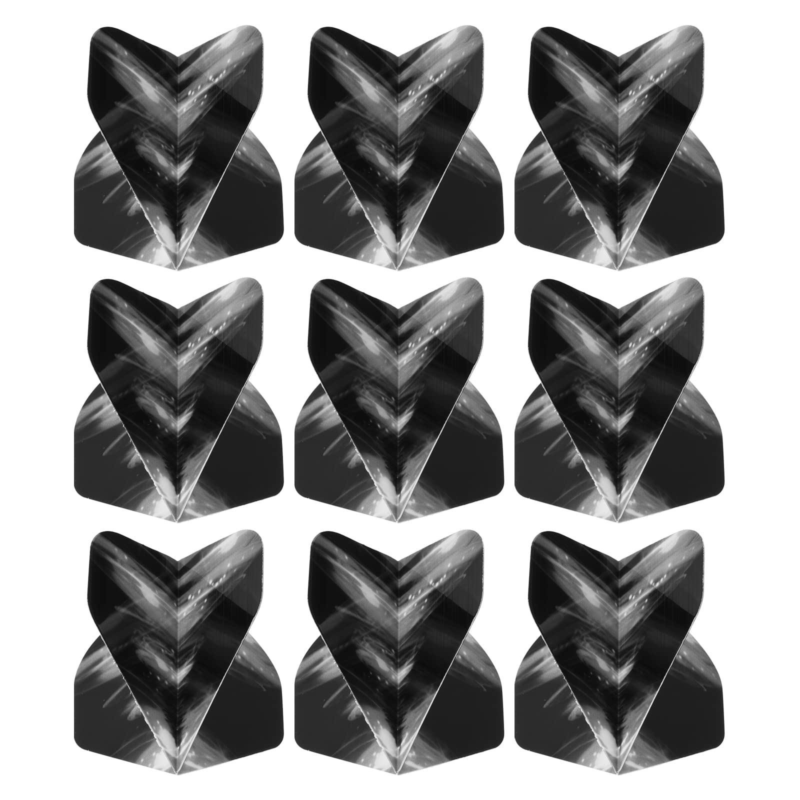 PATIKIL Dart Flights, 9 Pack PET Standard Darts Accessories Replacement Parts for Soft Tip Steel Tip, Black, Gray