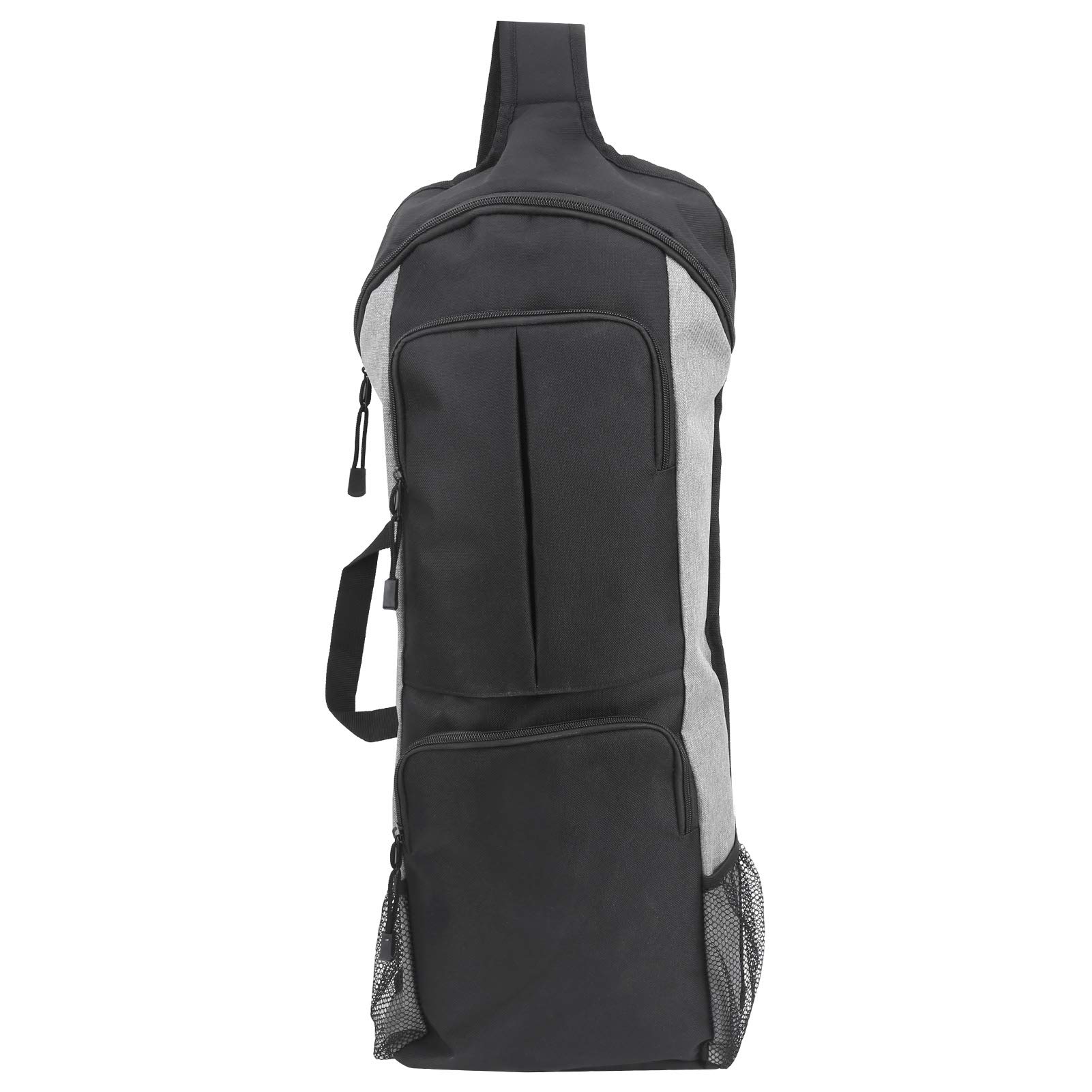 RiToEasysports Yoga Bag Dark and Grey Multi‑Function Oversized Yoga Mat Backpack with Mesh Side‑Pockets and Front Zipper Pockets Yoga Supplies Leisure Sport