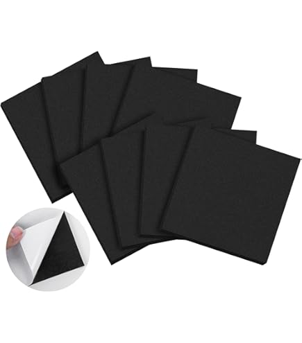 8 Pcs Black Adhesive Foam Padding, Closed Cell Foam Sheet 1/2" Thick 4 - View #3