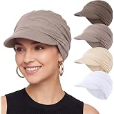 JenPen Chemo Cancer Cap for Women | Bamboo Newsboy Hats for Women Chemo Patients, Soft Breathable Head Coverings for Hair Loss, Cancer Patient Headwear