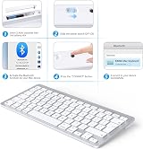 OMOTON Bluetooth Keyboard for Mac UK Layout Silver view 3