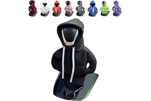 vvag Gear Shift Hoodie,Universal Shift Knob Hoodie, 4.7 Inch Car Shifter Stick Protector Decoration, Funny Hoodie Car Gear Shift Cover, Auto Interior Accessories Shifter Hoodie (Black)